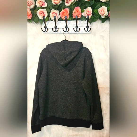 Marc Ecko Rare Classic Charcoal Heather Quilted Pullover Hoodie - Picture 4 of 6